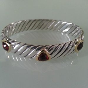 DAVID YURMAN SS/18K Hampton Garnet Bracelet